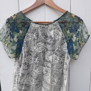 Anthropologie Vessel silk blouse